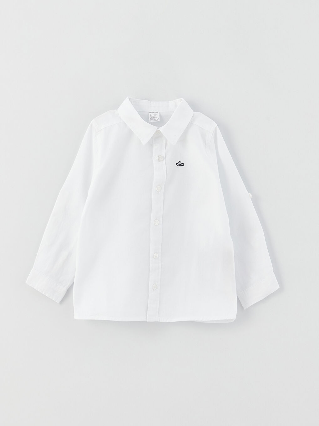 LCW baby Long Sleeve Embroidery Detailed Baby Boy Shirt and Bow Tie 2-Pack Set -S42490Z1-E5X