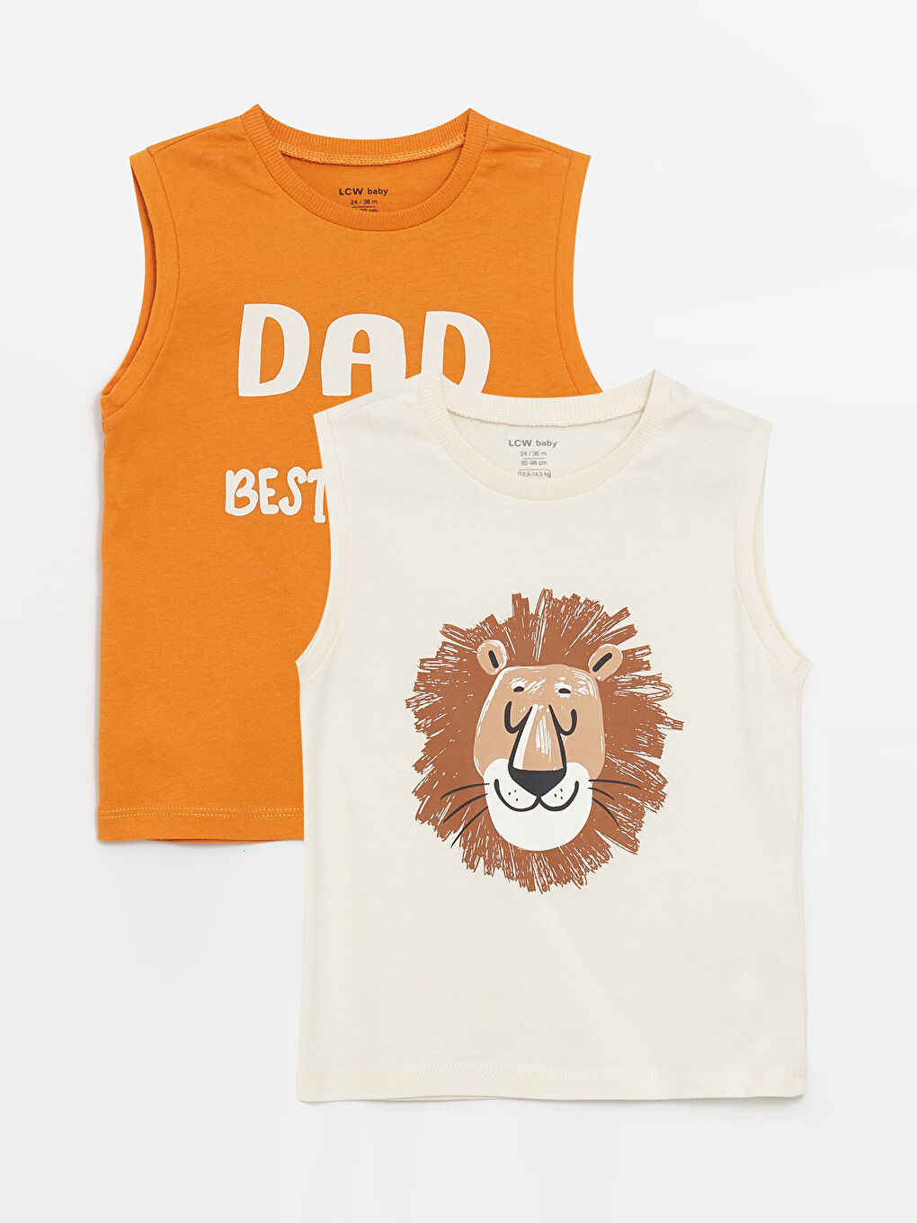 Bej Bisiklet Yaka Baskılı Erkek Bebek Atlet 2'li