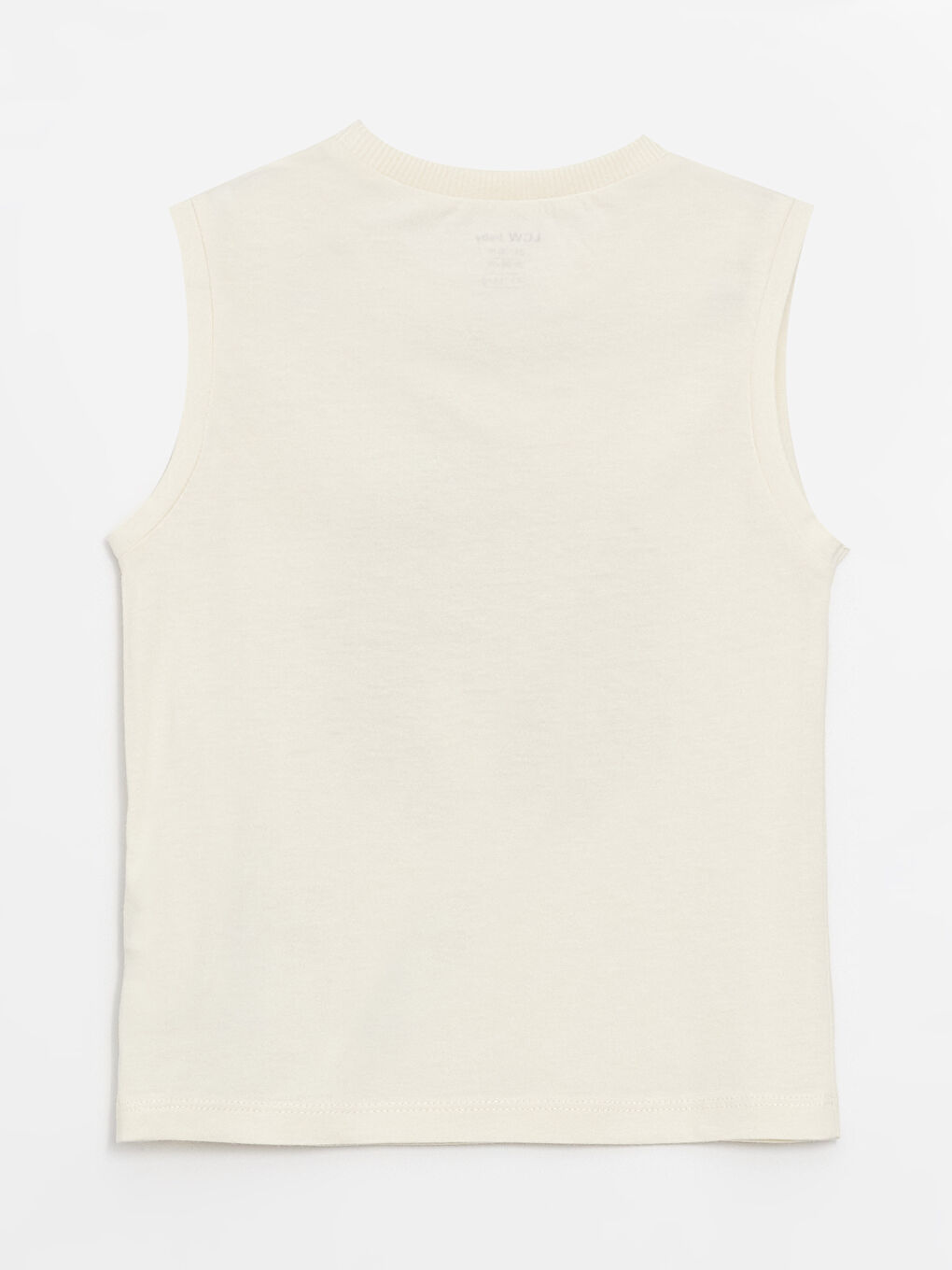 Bej Bisiklet Yaka Baskılı Erkek Bebek Atlet 2'li-2