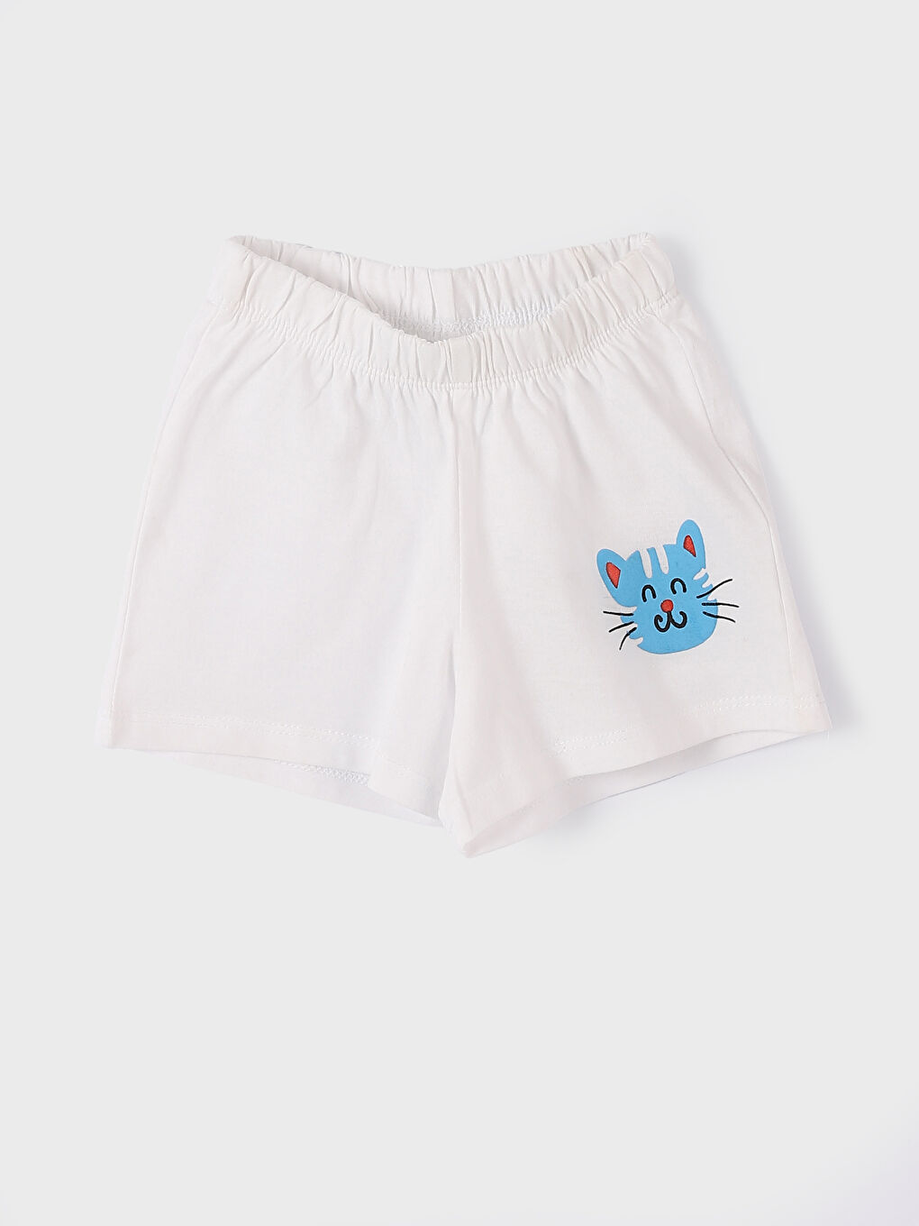 Crew Neck Short Sleeve Printed Baby Girls' T-Shirt and Shorts 2 Pack Set-2