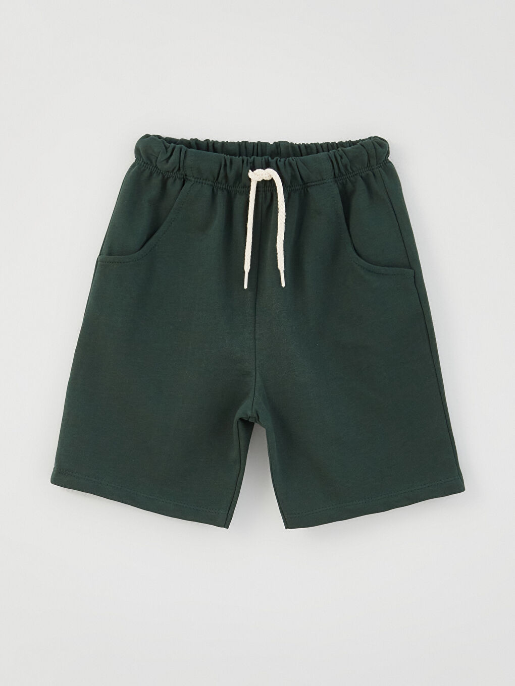 Haki Bisiklet Yaka Baskılı Erkek Bebek Tişört ve Şort 2'li Takım-2