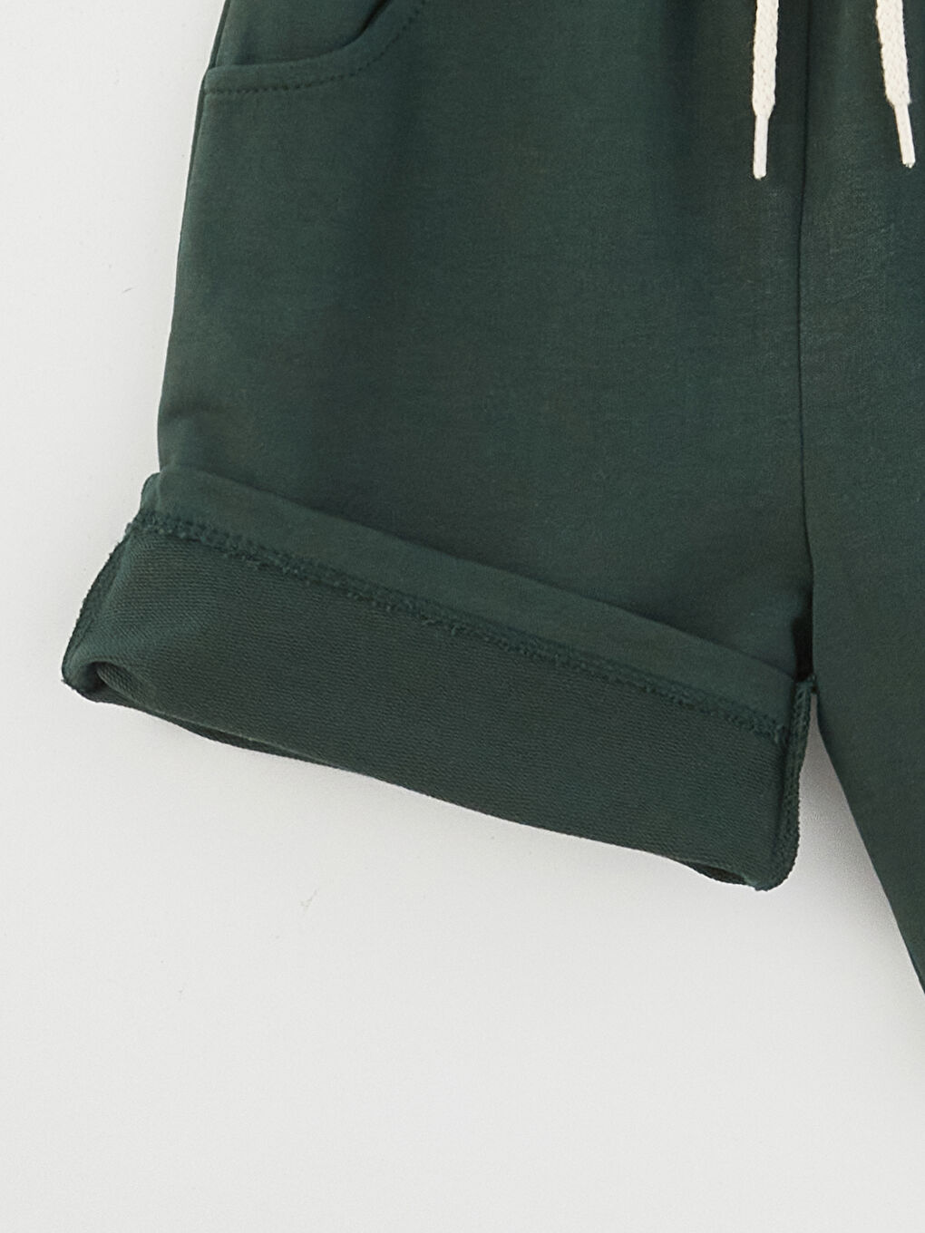 Haki Bisiklet Yaka Baskılı Erkek Bebek Tişört ve Şort 2'li Takım-3