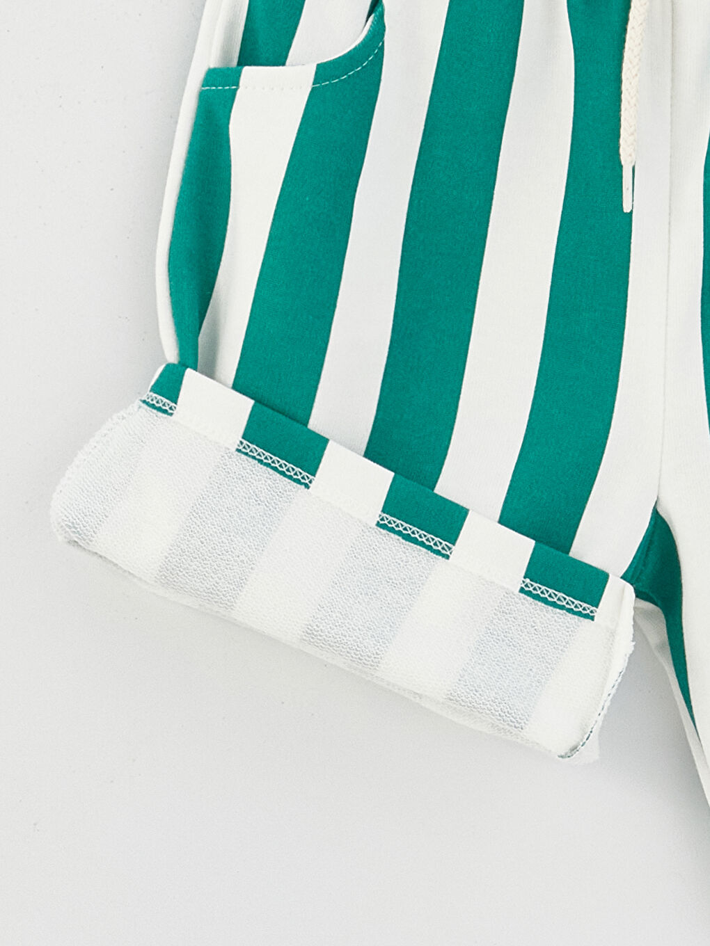 Yeşil Bisiklet Yaka Baskılı Erkek Bebek Tişört ve Şort 2'li Takım-3