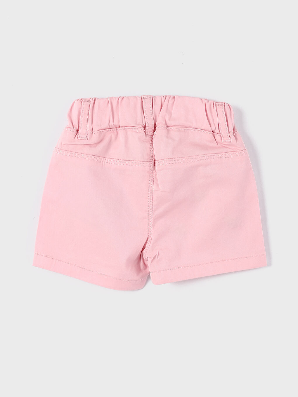 Baby Girls' Embroidered Elasticated Waist Denim Shorts-1