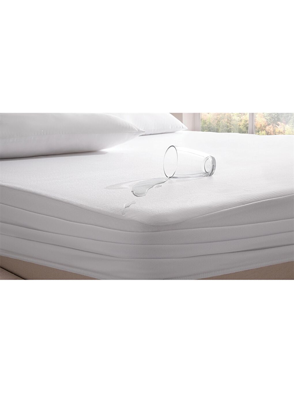 Beyaz Su Geçirmez Çift Kişilik Alez 160x200 cm