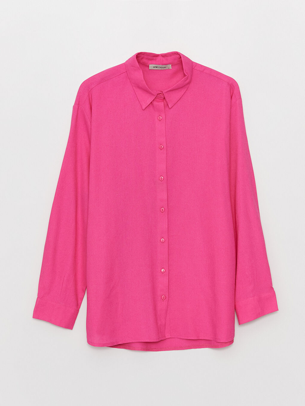 Plain Long Sleeve Oversize Women's Shirt-5