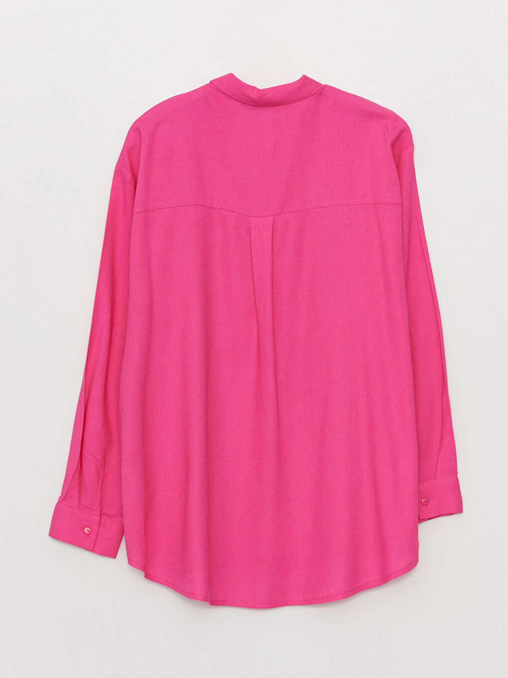 Plain Long Sleeve Oversize Women's Shirt-6