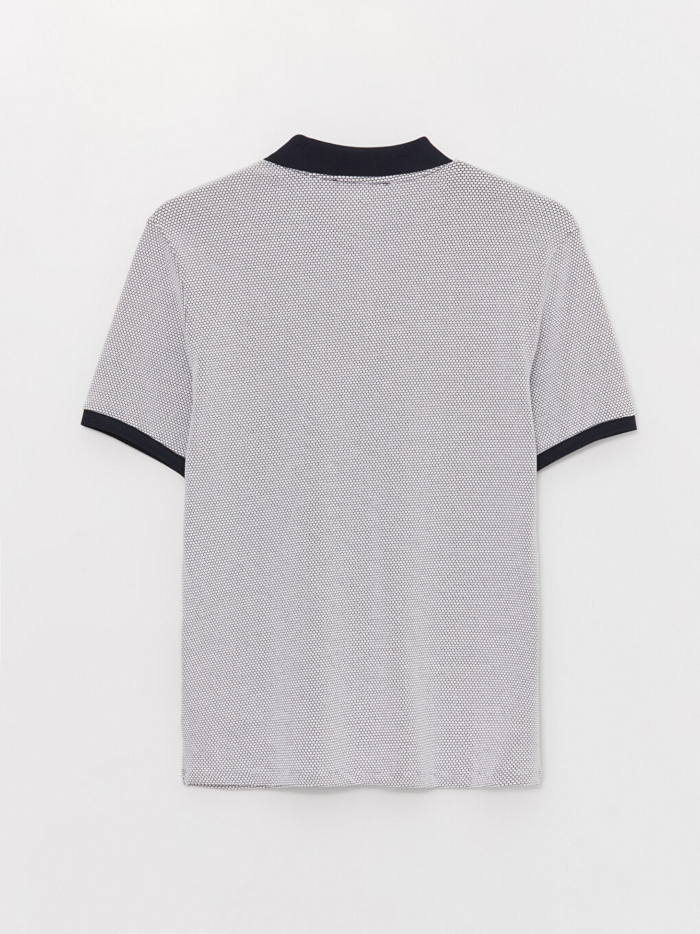 Beyaz Polo Yaka Kısa Kollu Erkek Tişört-6