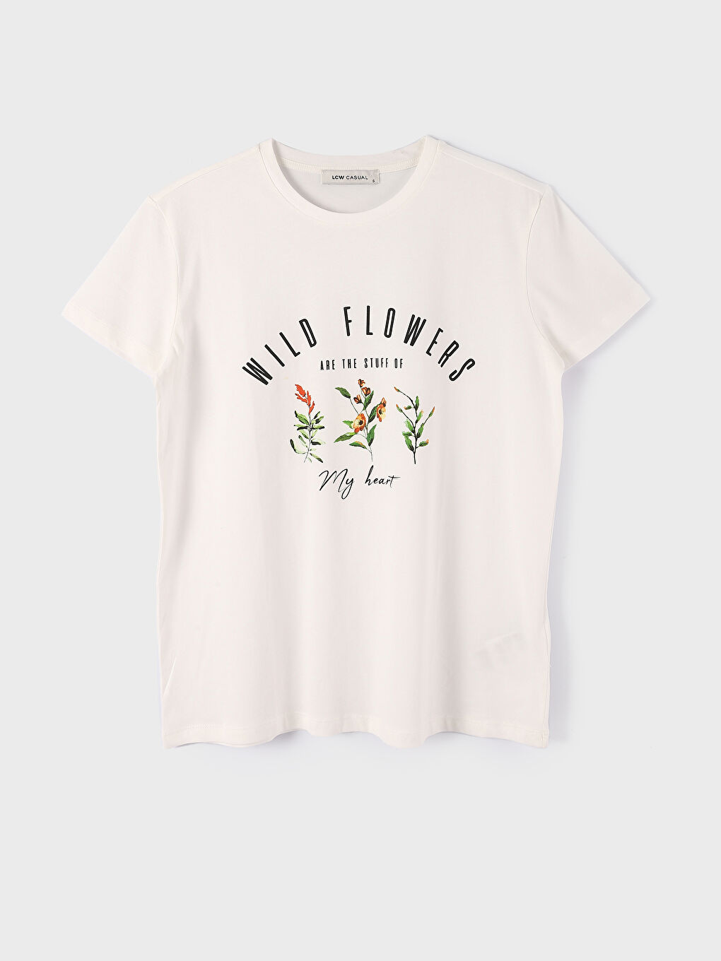 Crew Neck Printed Short Sleeve Women's T-Shirt