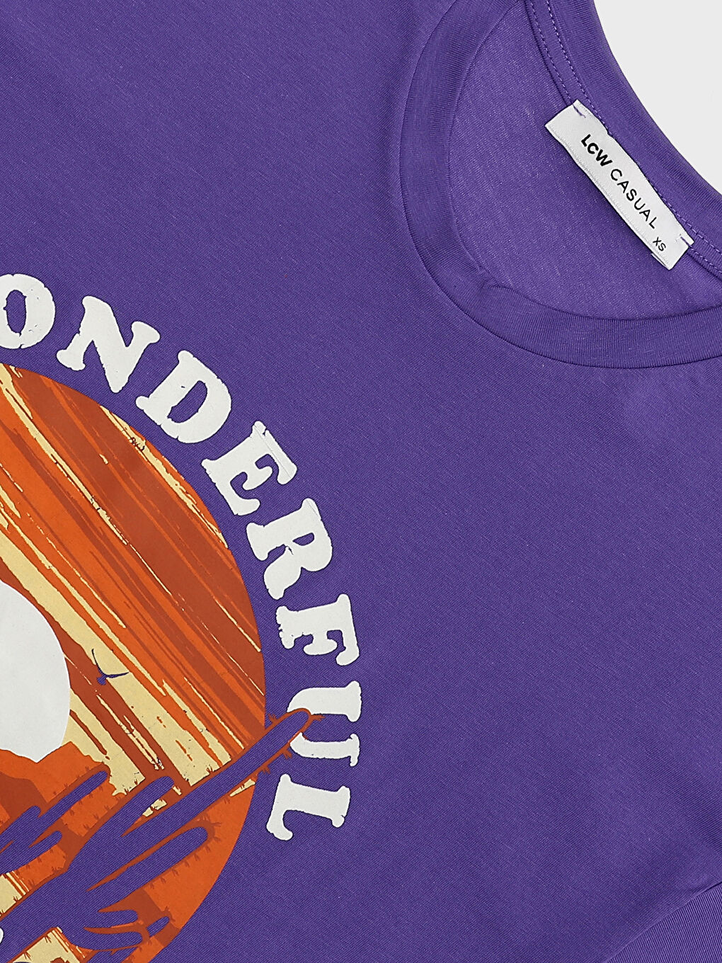 Crew Neck Printed Short Sleeve Women's T-Shirt-3