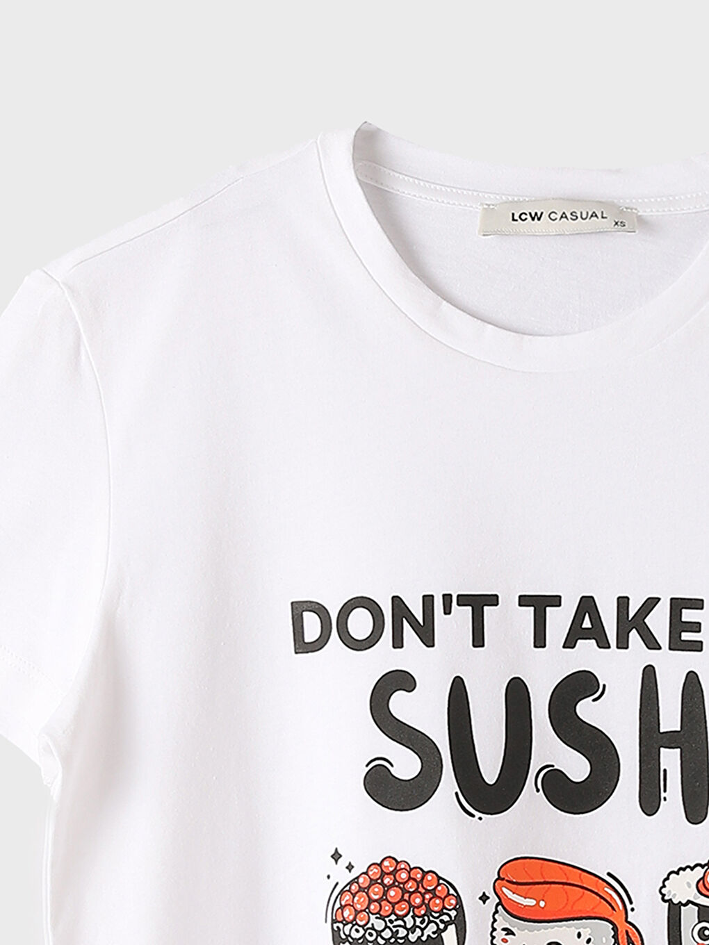 Crew Neck Printed Short Sleeve Women's T-Shirt-3