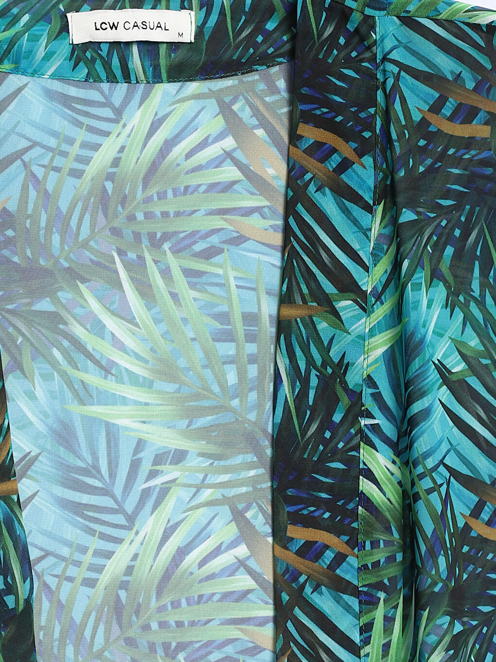 Shawl Collar Patterned Long Sleeve Kimono-1