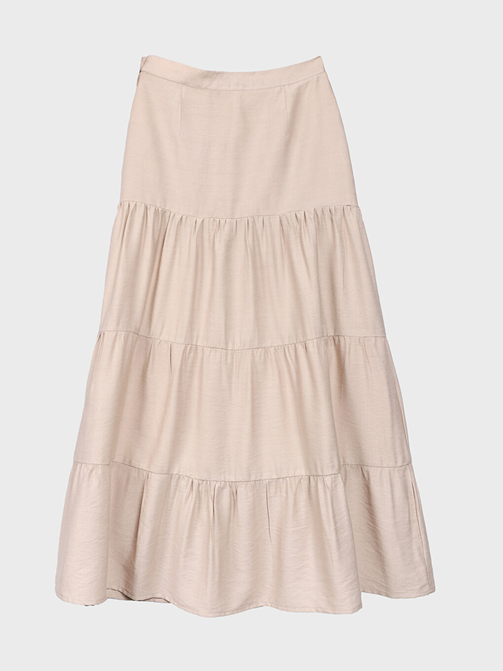 Zipper Waist Straight Satin Women's Skirt-1