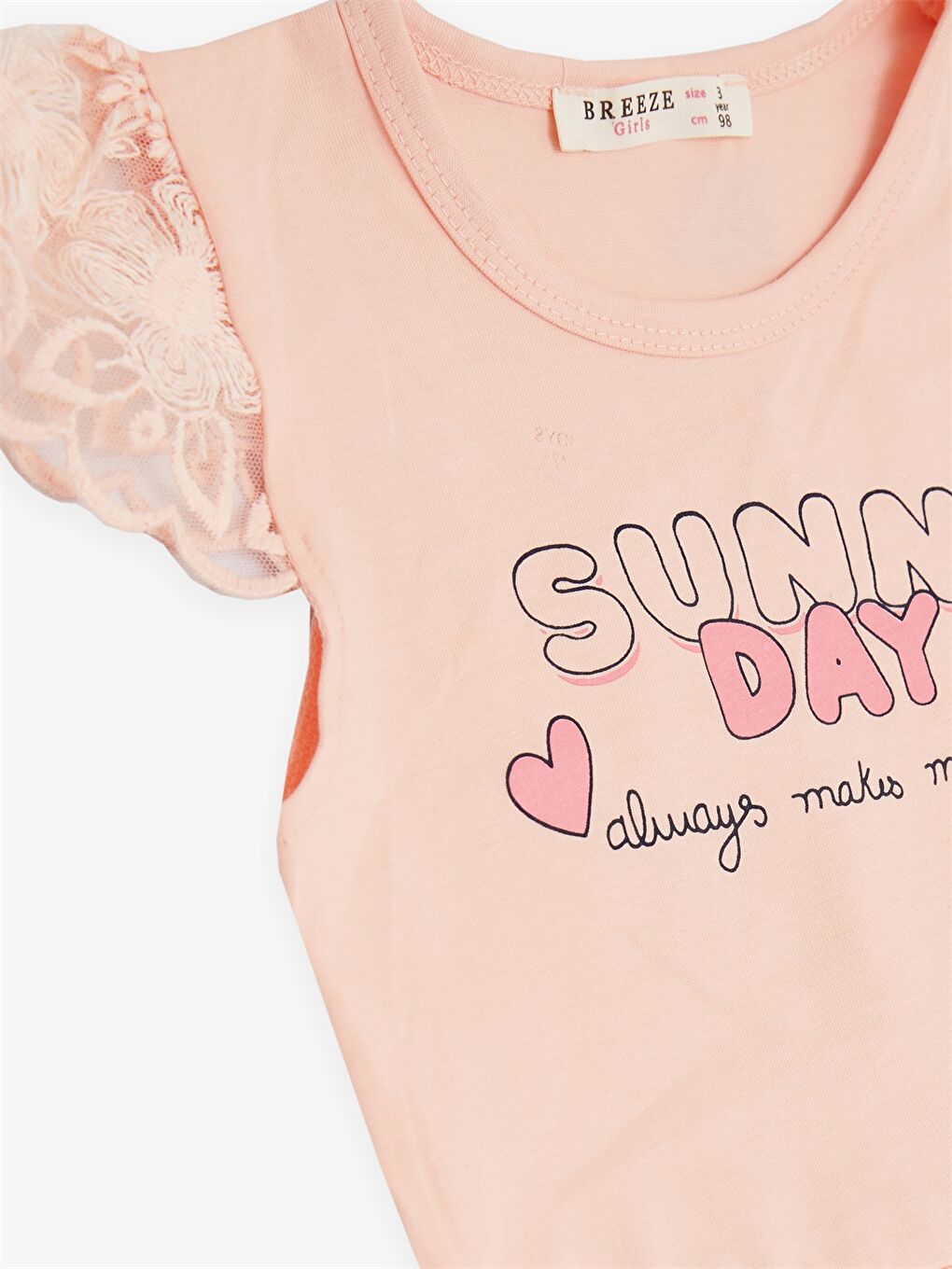 Turuncu Bisiklet Yaka Desenli Kız Bebek Tül Elbise-2