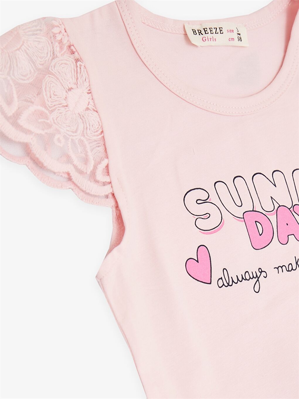 Pembe Bisiklet Yaka Desenli Kız Bebek Tül Elbise-2