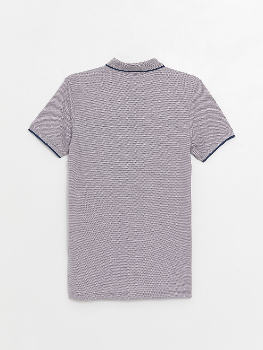 Lila Polo Yaka Kısa Kollu Erkek Tişört-6