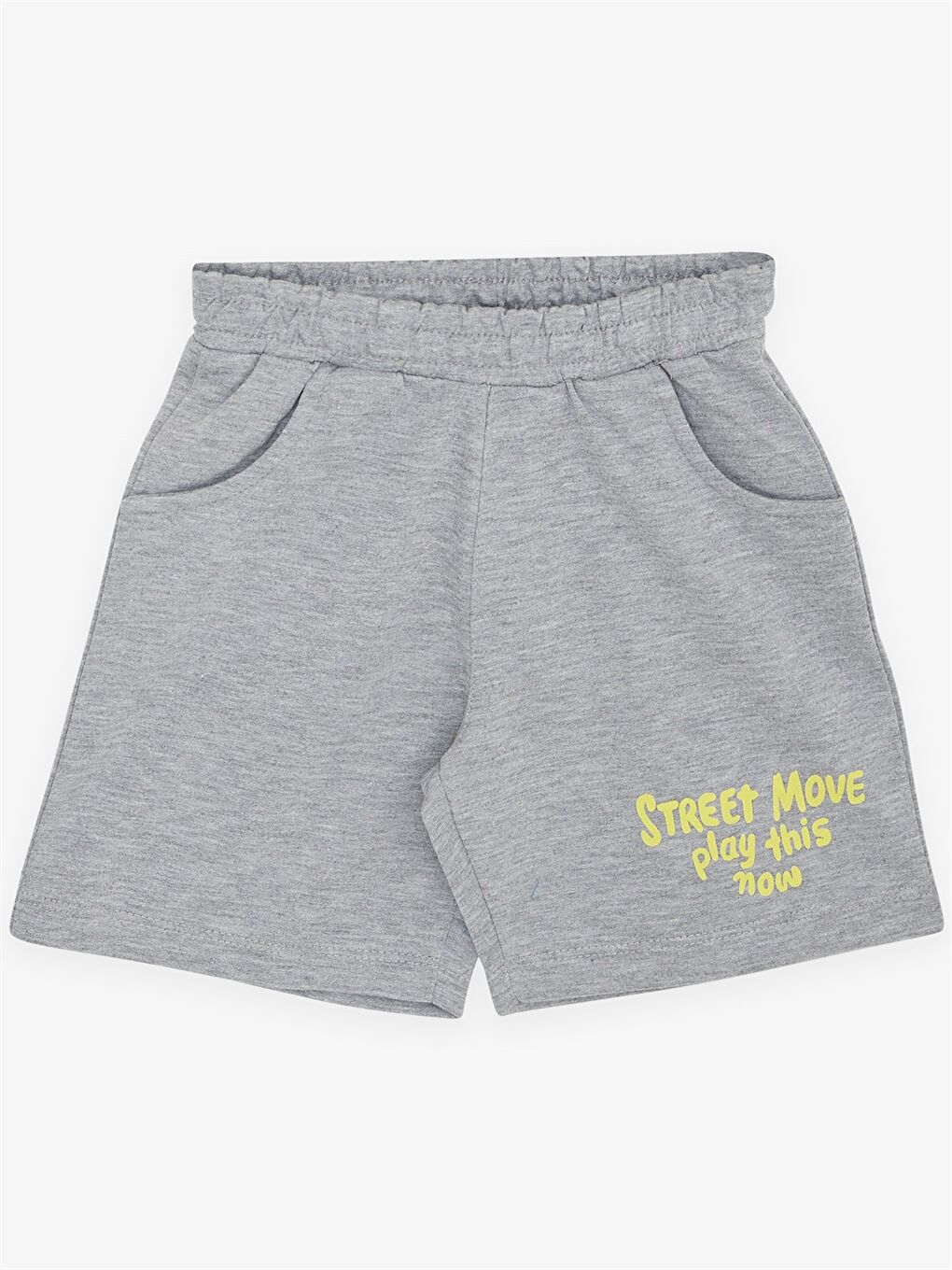 Yeşil Bisiklet Yaka Kısa Kollu Baskılı Erkek Bebek Tişört ve Şort 2'li Takım-3