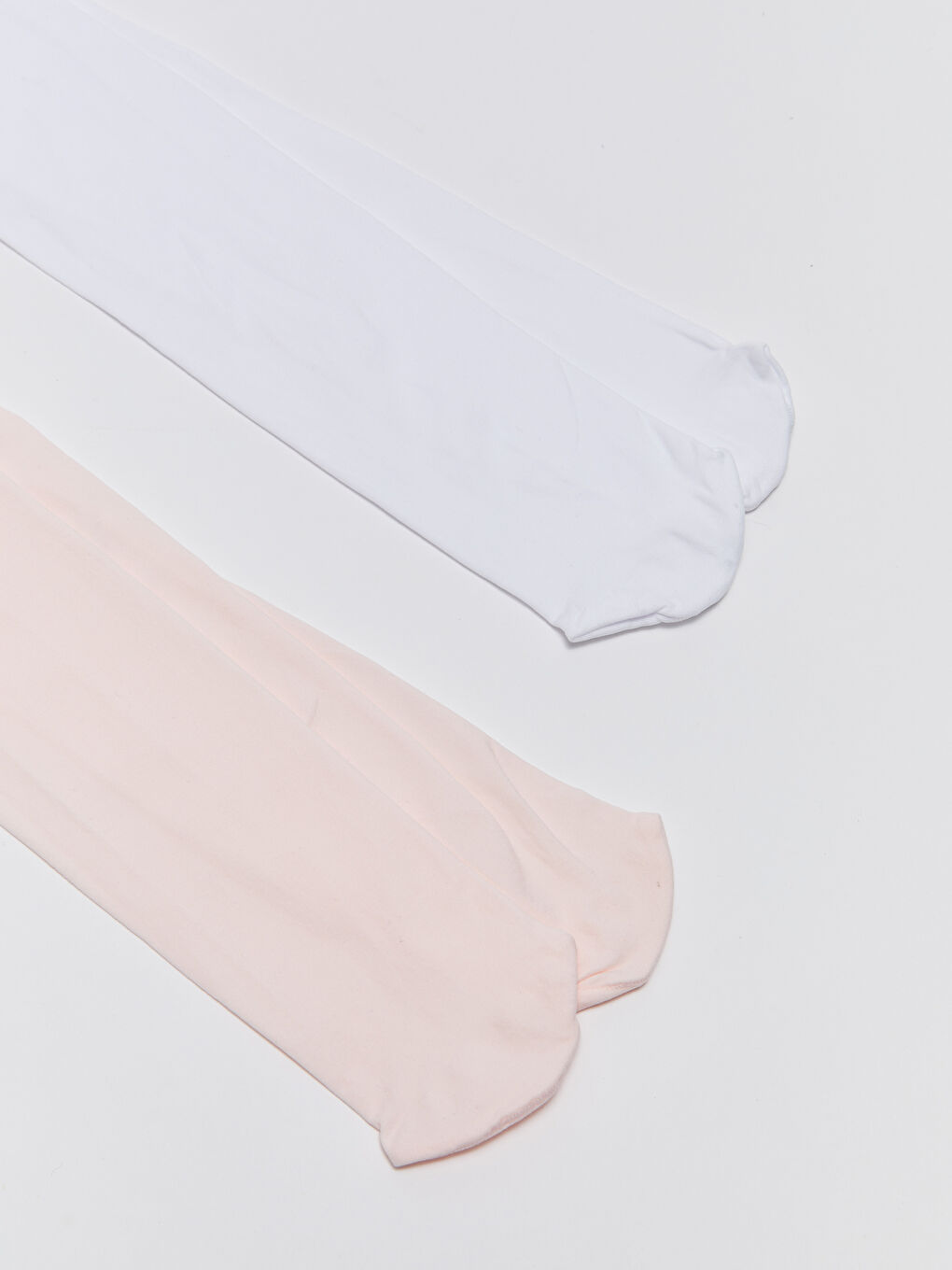 Pembe Basic Kız Bebek Külotlu Çorap 2'li-1