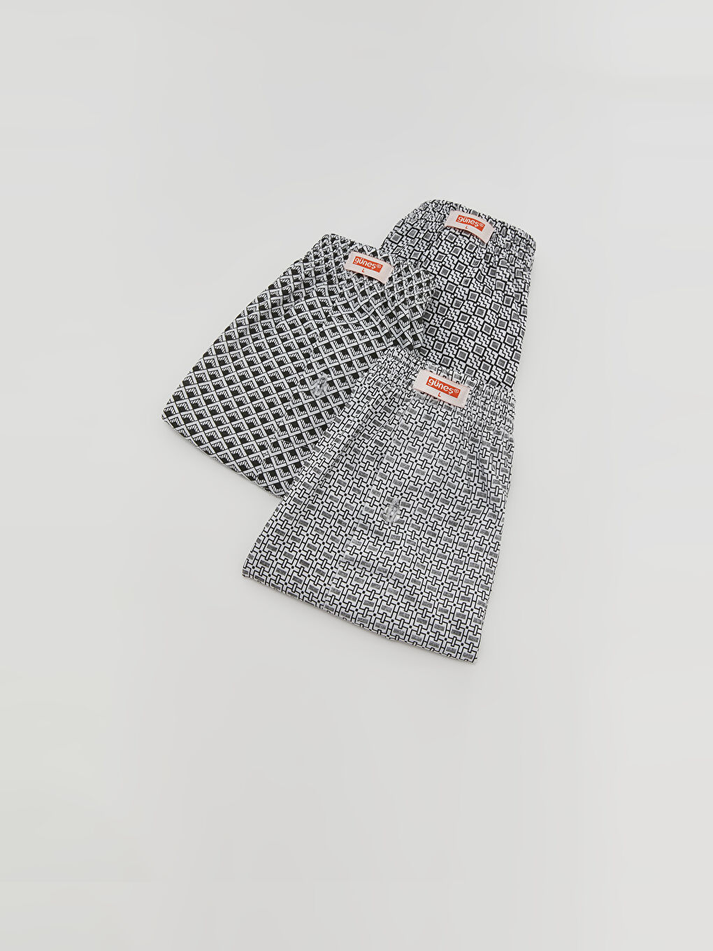 Karışık Standart Kalıp Baskılı Erkek Boxer 3'lü-1