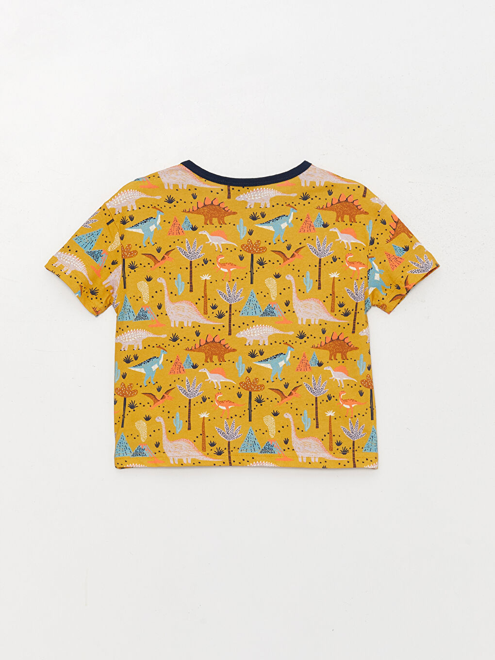 Sarı Bisiklet Yaka Kısa Kollu Baskılı Erkek Bebek Tişört ve Şort 2'li Takım-2