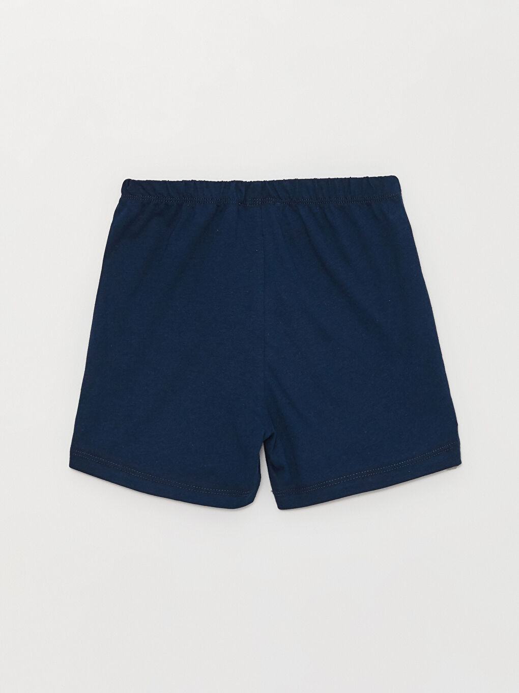 Lacivert Bisiklet Yaka Kısa Kollu Baskılı Erkek Bebek Tişört ve Şort 2'li Takım-4