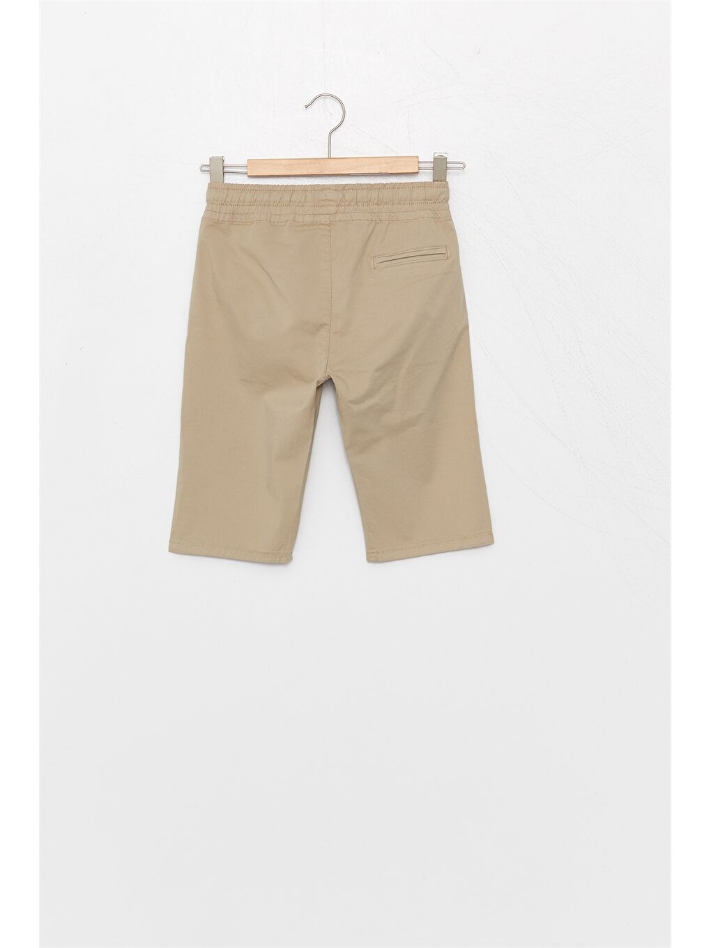 Ekru Beli Lastikli Basic Erkek Çocuk Şort-1