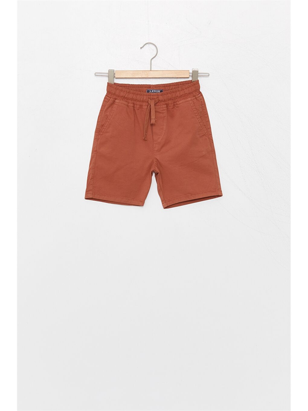 Kahverengi Beli Lastikli Basic Erkek Çocuk Şort