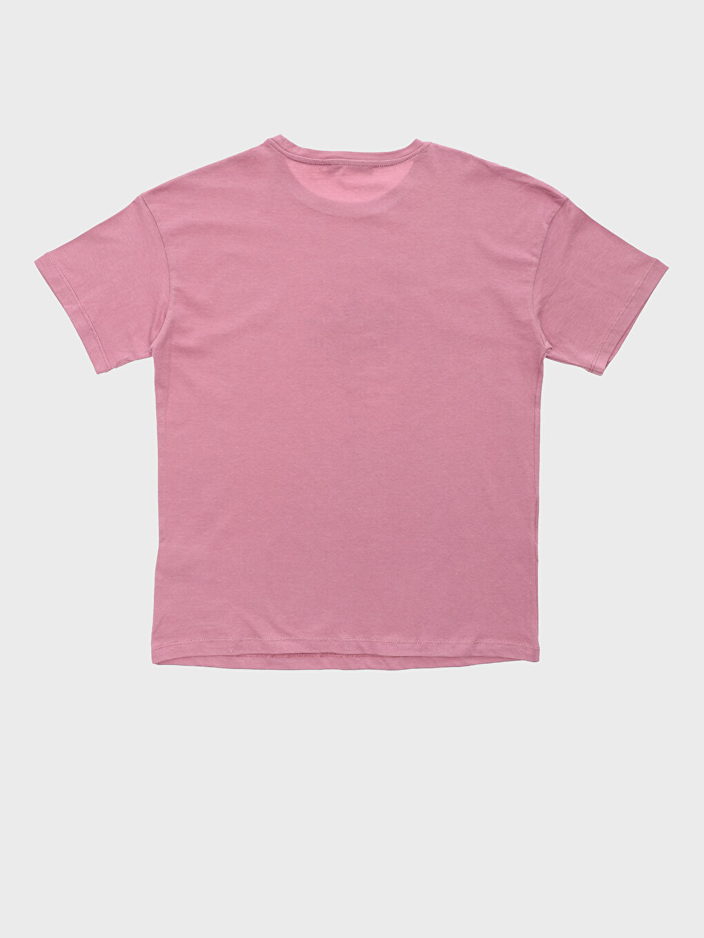 تيشيرت نسائي بأكمام قصيرة وياقة دائرية مطبوع-1