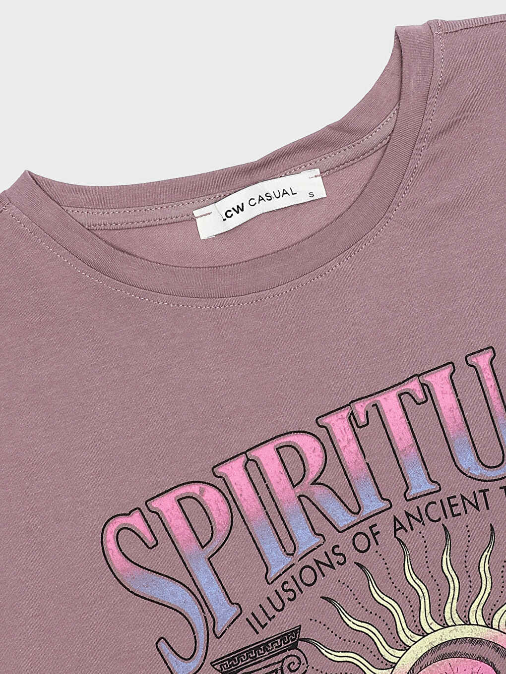 Crew Neck Printed Short Sleeve Women's T-Shirt-3