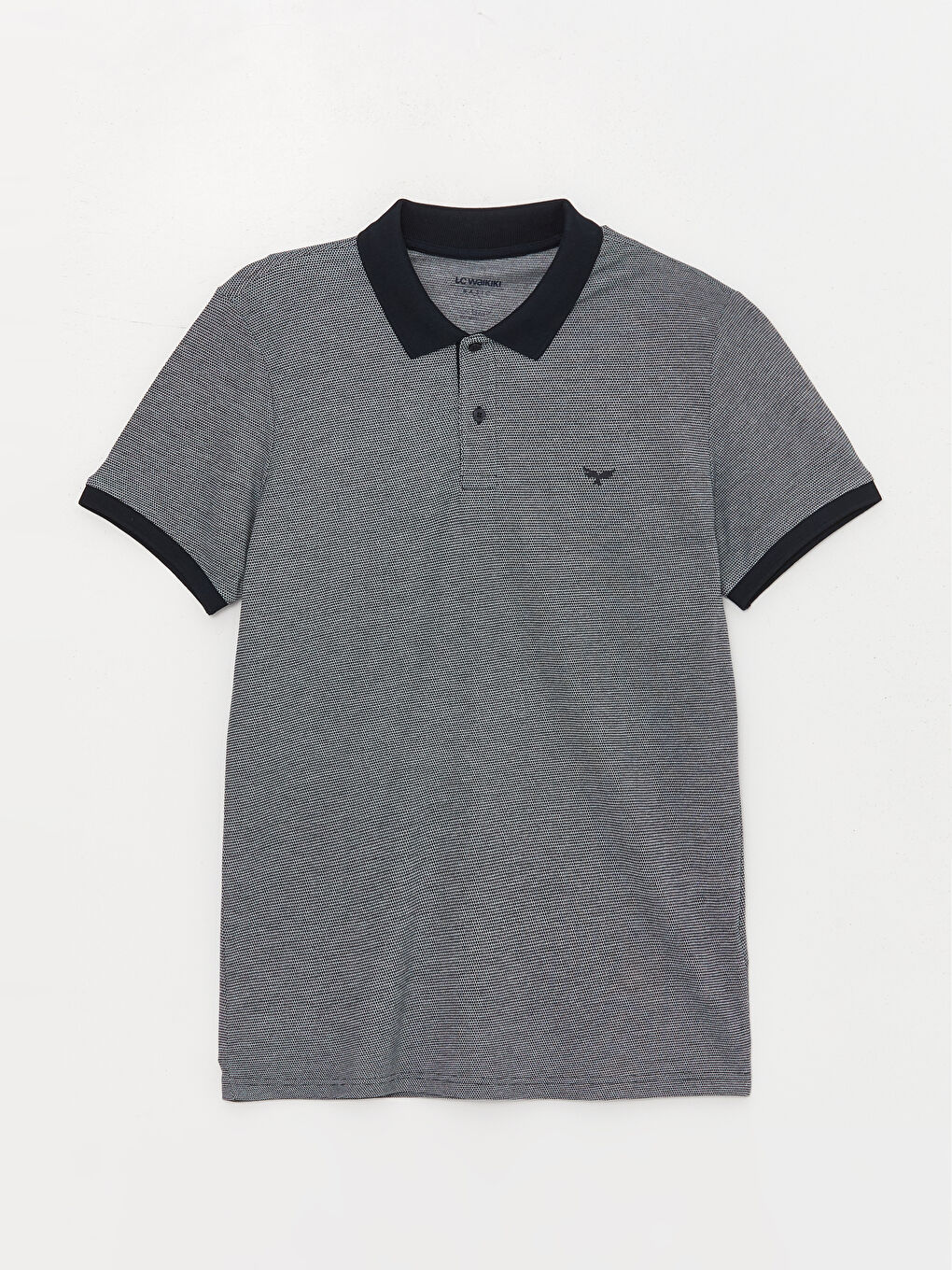 Lacivert Polo Yaka Kısa Kollu Erkek Tişört-5