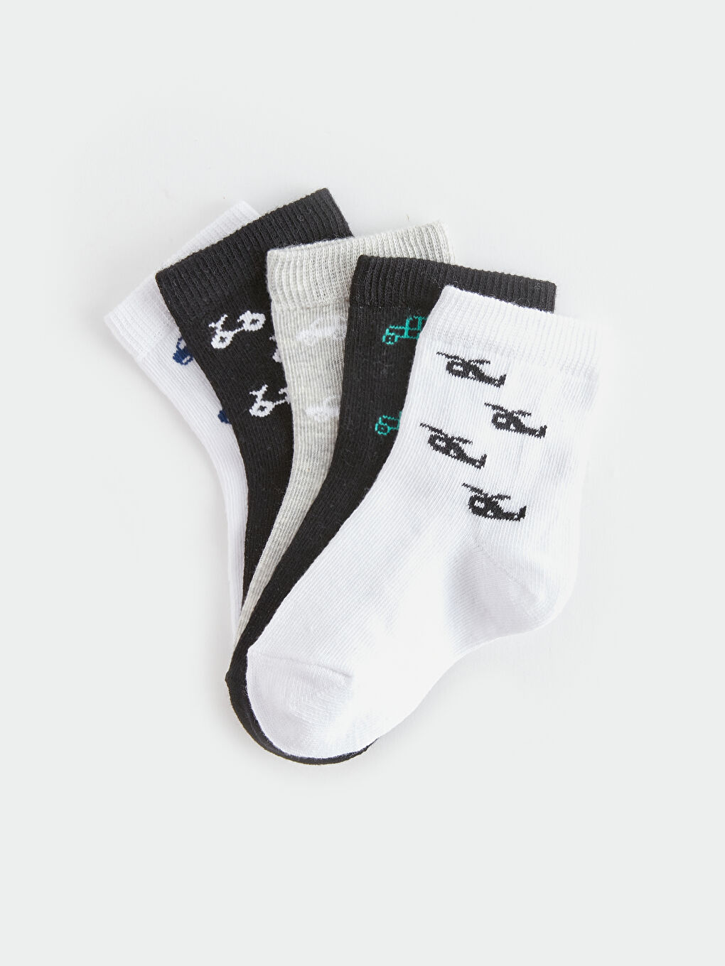Patterned Baby Boy Socket Socks 5-Pack -S3L135Z1-SJT