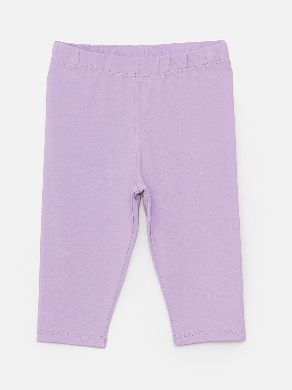 Lila Beli Lastikli 3/4 Boy Kız Bebek Tayt 2'li-3