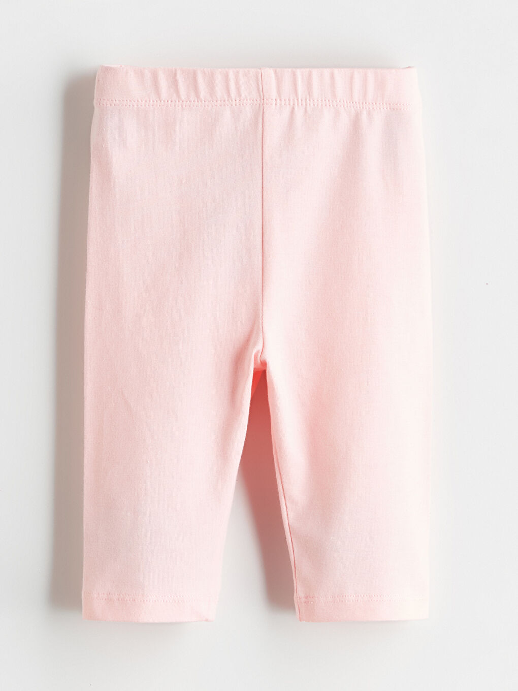 Pembe Beli Lastikli Basic Kız Çocuk Tayt