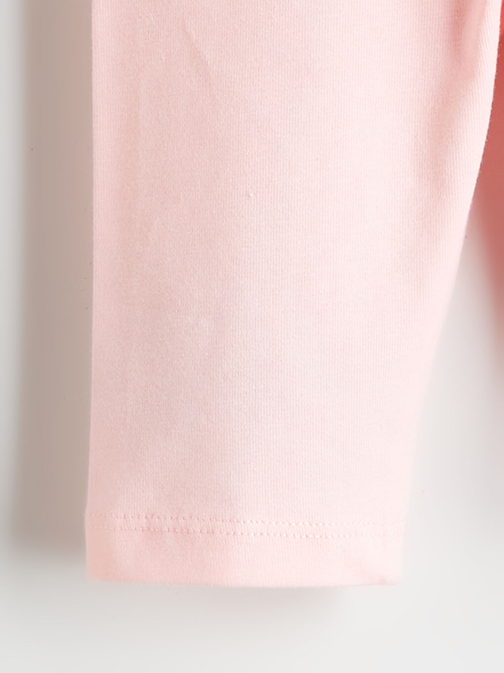 Pembe Beli Lastikli Basic Kız Çocuk Tayt-1