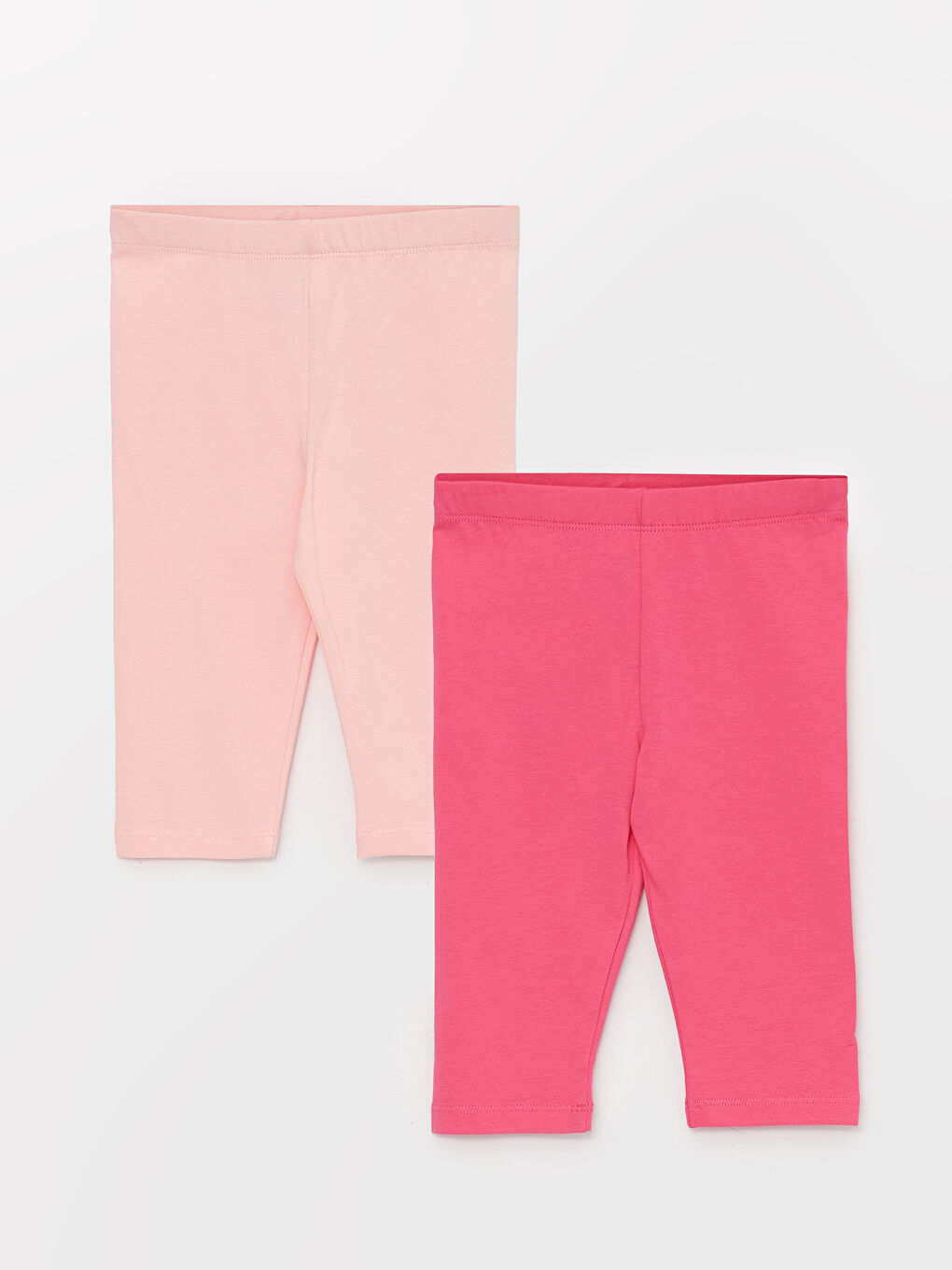 Basic Elastic Waist Girl 3/4 Length Leggings 2 Pieces