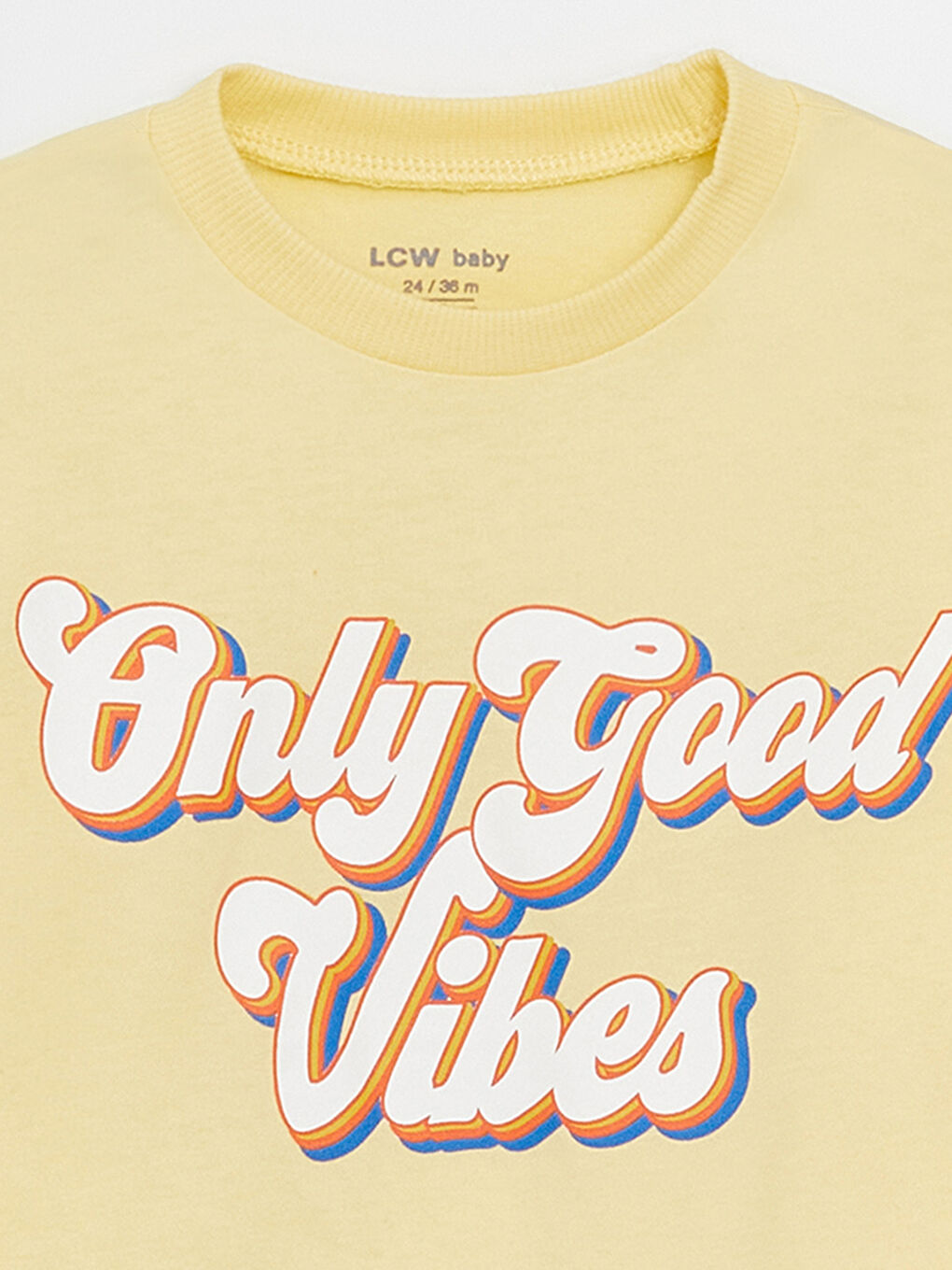 Sarı Bisiklet Yaka Uzun Kollu Baskılı Erkek Bebek Tişört-2