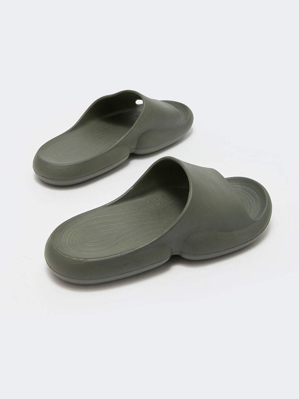 Haki Tek Bantlı Erkek Terlik-4