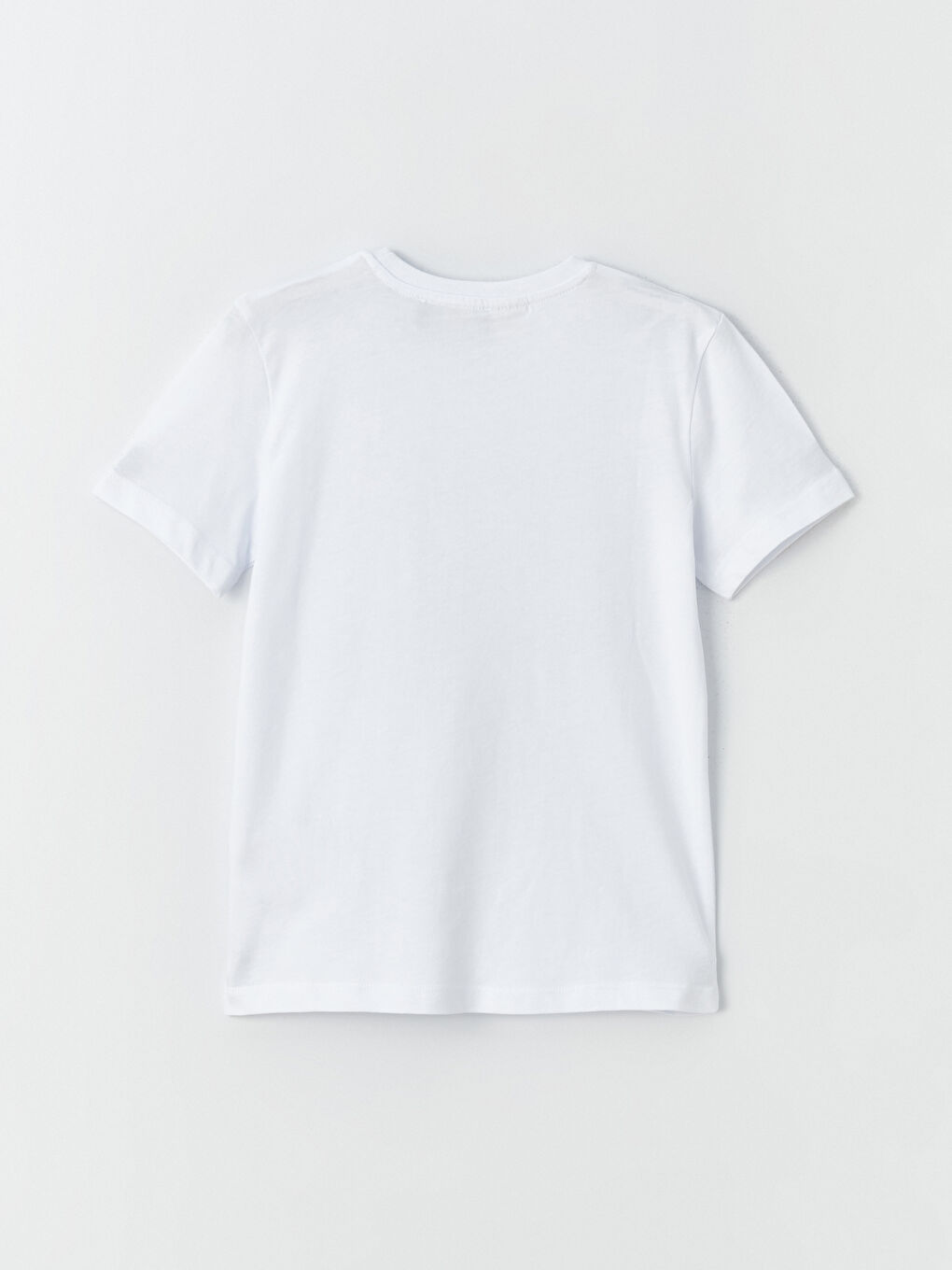 Beyaz Bisiklet Yaka Beşiktaş Baskılı Kısa Kollu Erkek Çocuk Tişört-2