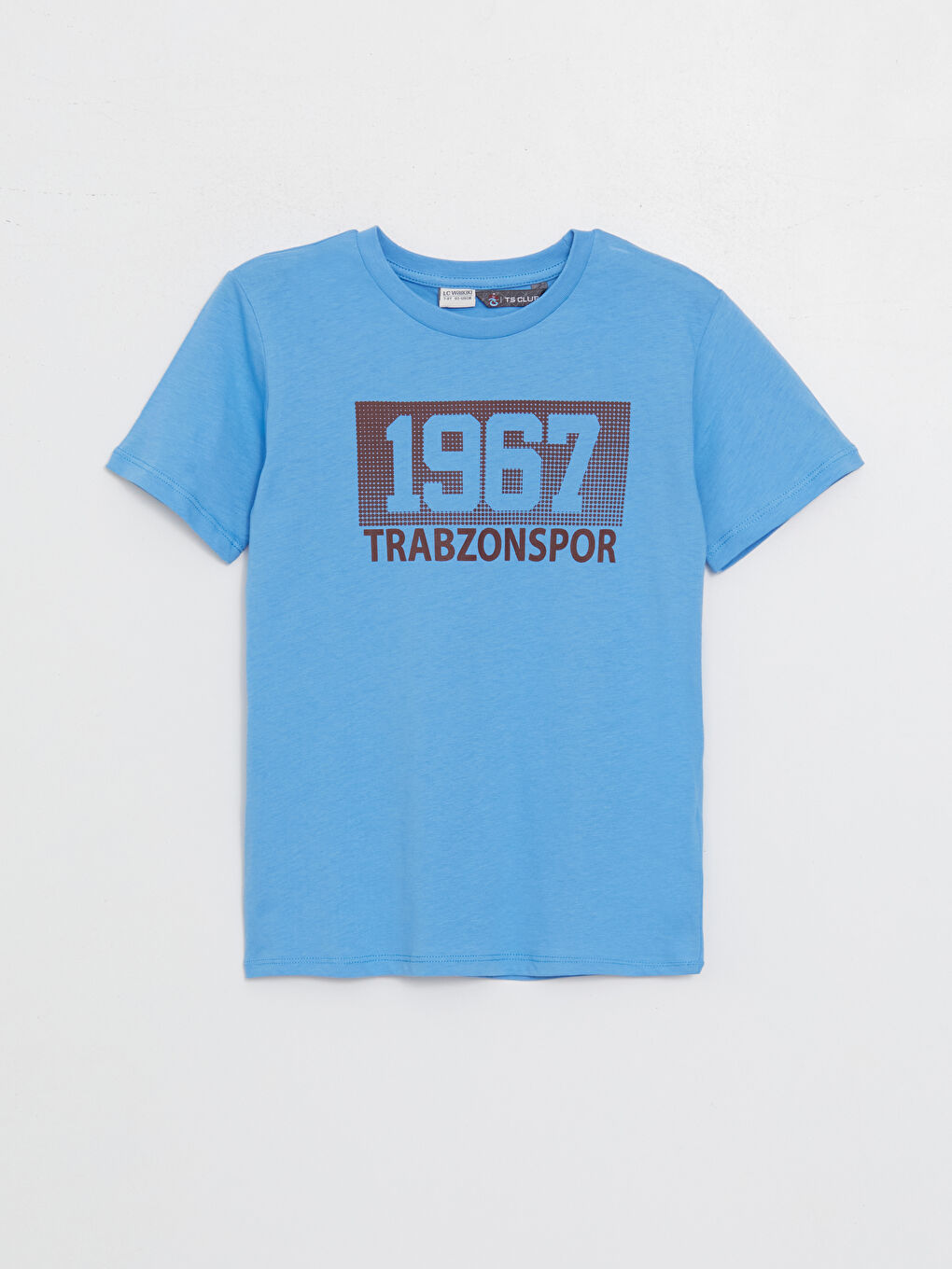 Mavi Bisiklet Yaka Trabzonspor Baskılı Kısa Kollu Erkek Çocuk Tişört