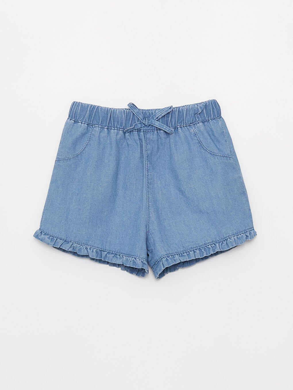 LCW baby Indigo Basic Kız Bebek Jean Şort