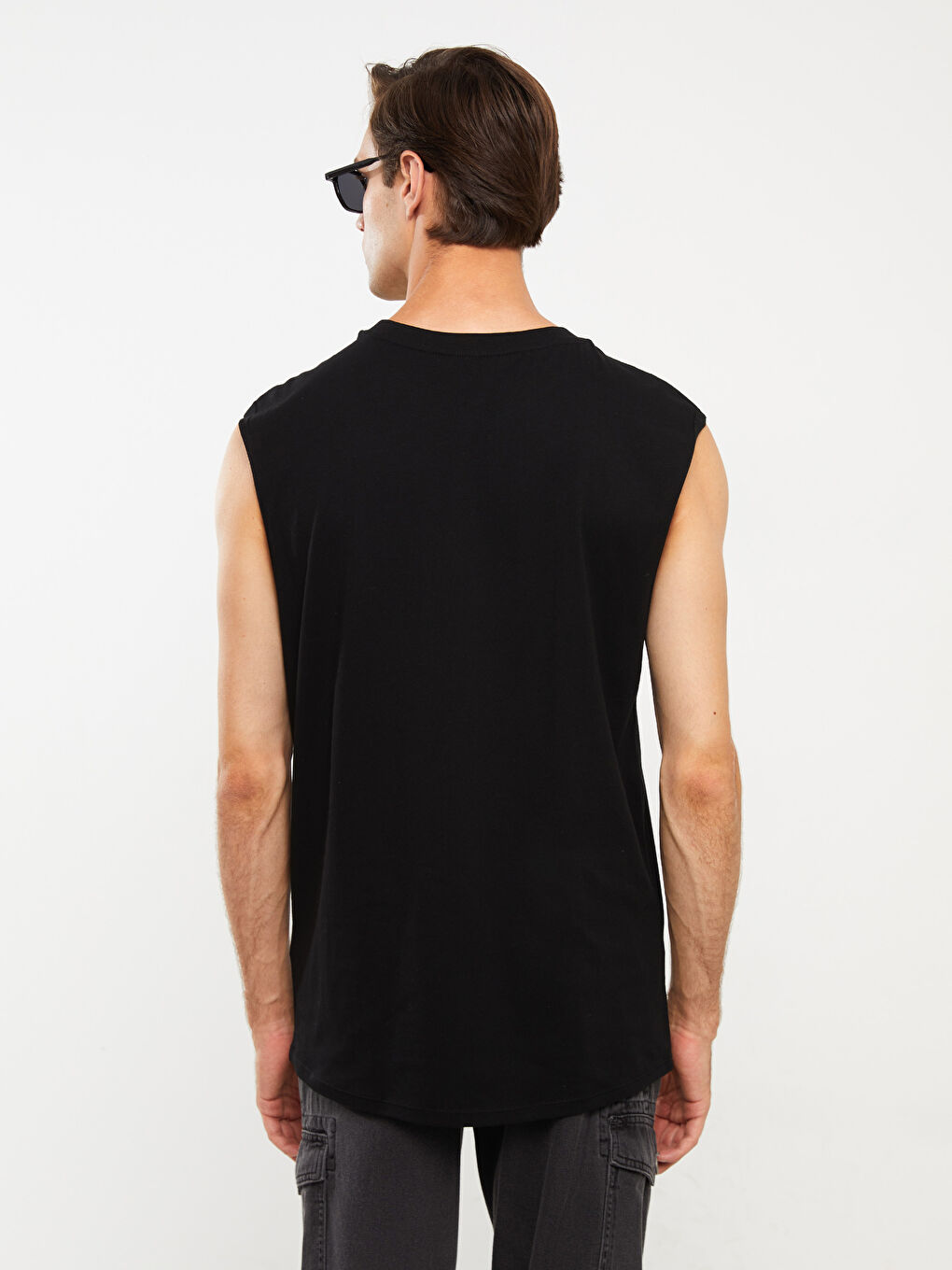 Crew Neck Printed Men's Sleeveless T-Shirt -S3L225Z8-CVL