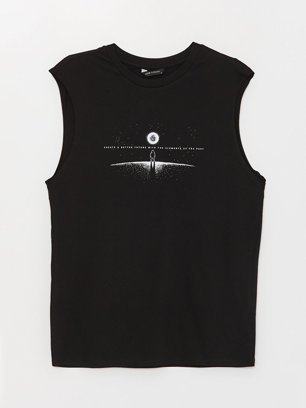 Crew Neck Printed Men's Sleeveless T-Shirt -S3L225Z8-CVL