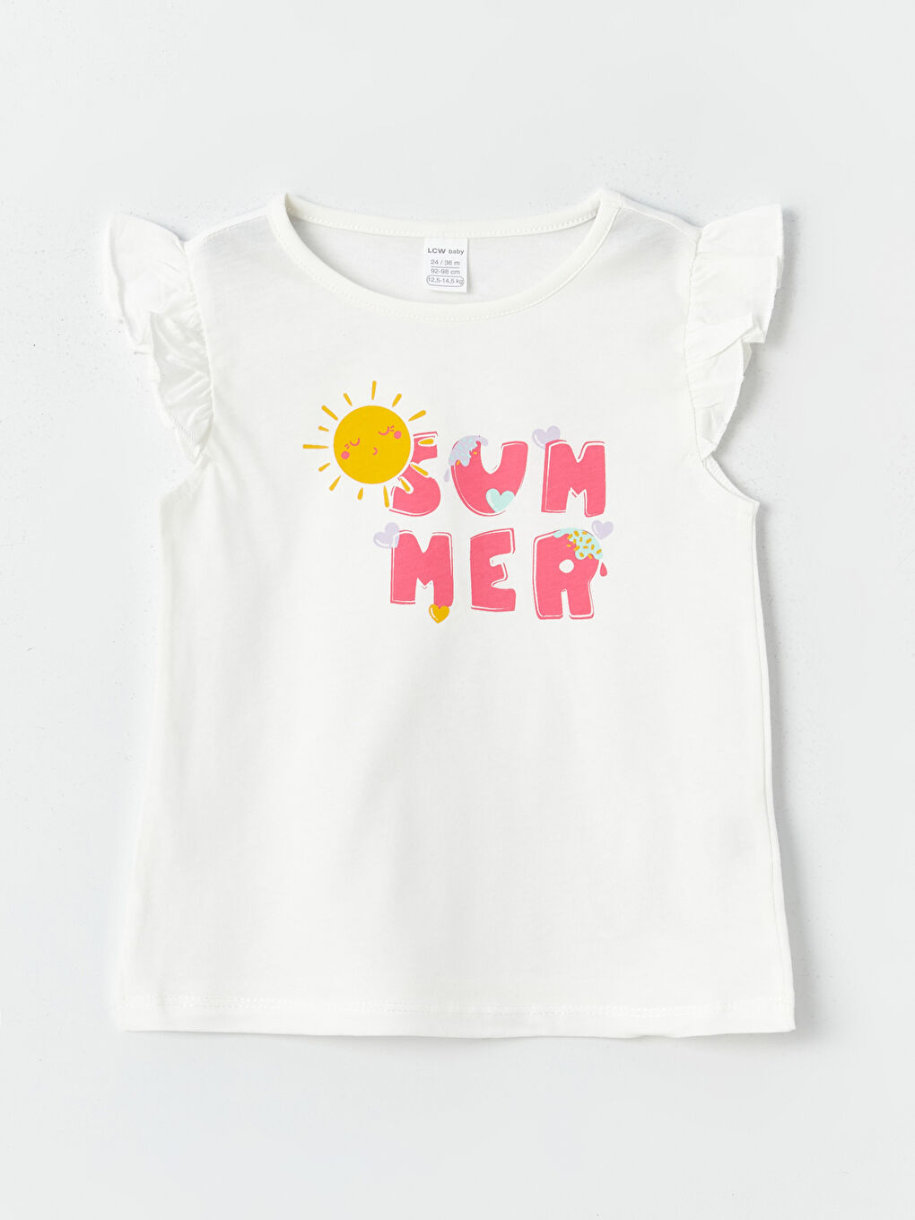 Pembe Bisiklet Yaka Kız Bebek Atlet 2'li-4