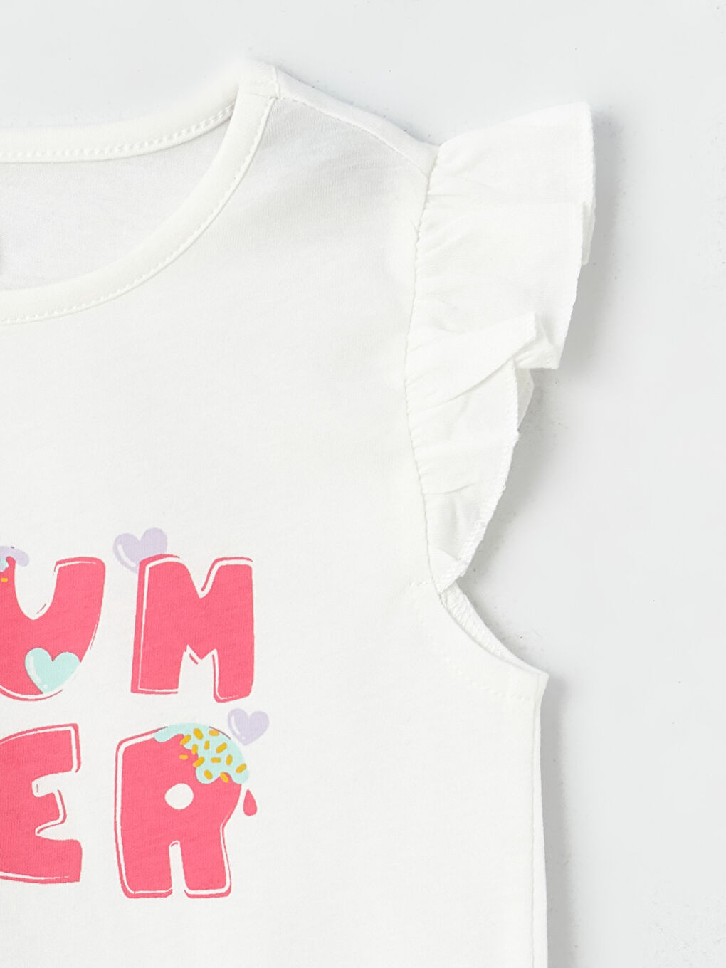 Pembe Bisiklet Yaka Kız Bebek Atlet 2'li-5