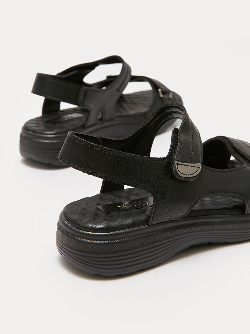 Siyah Çift Bantlı Kadın Sandalet-4