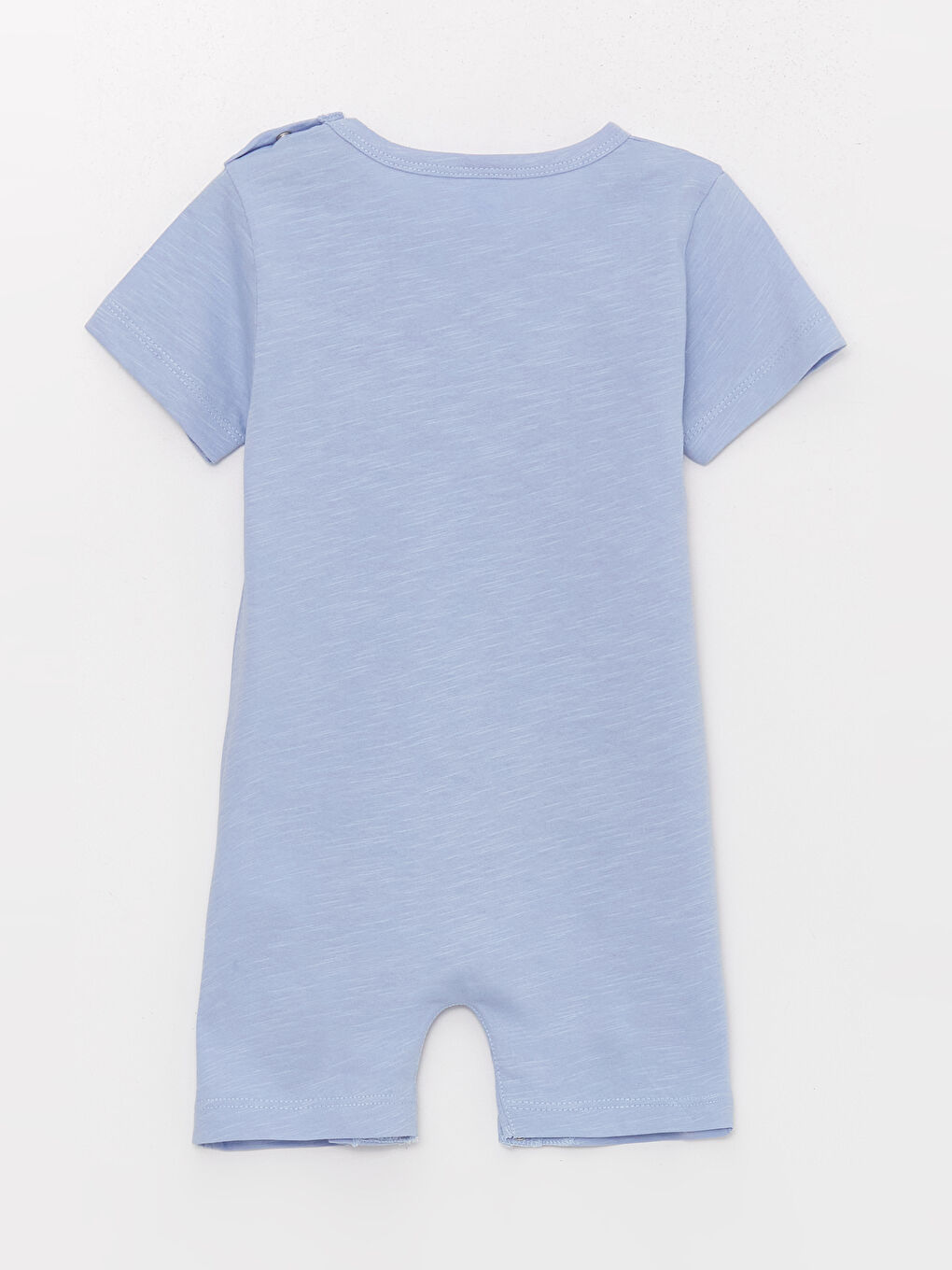 Mavi Bisiklet Yaka Kısa Kol Baskılı Erkek Bebek Tulum-1