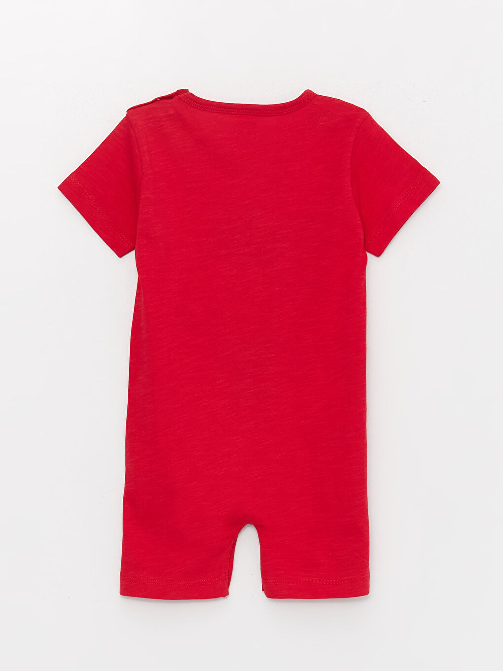 Kırmızı Bisiklet Yaka Kısa Kol Baskılı Erkek Bebek Tulum-1