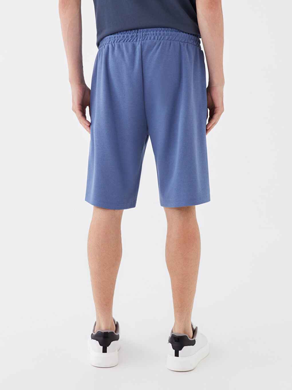 İndigo Slim Fit Beli Bağlama Detaylı Erkek Şort-3