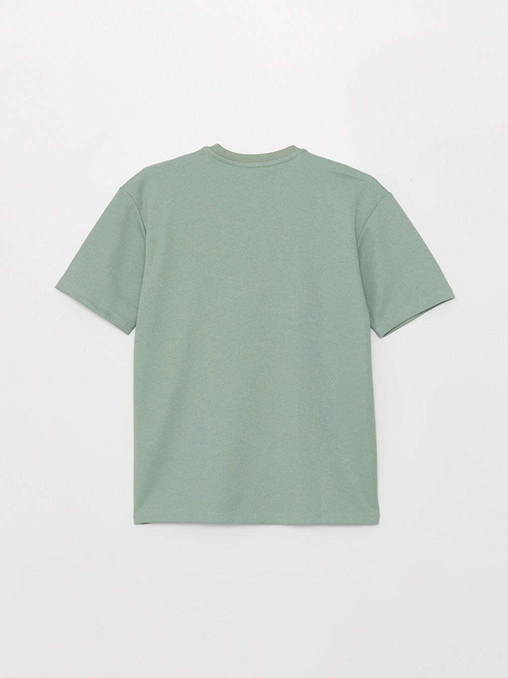 Yeşil Bisiklet Yaka Kısa Kollu Baskılı Erkek Tişört-6