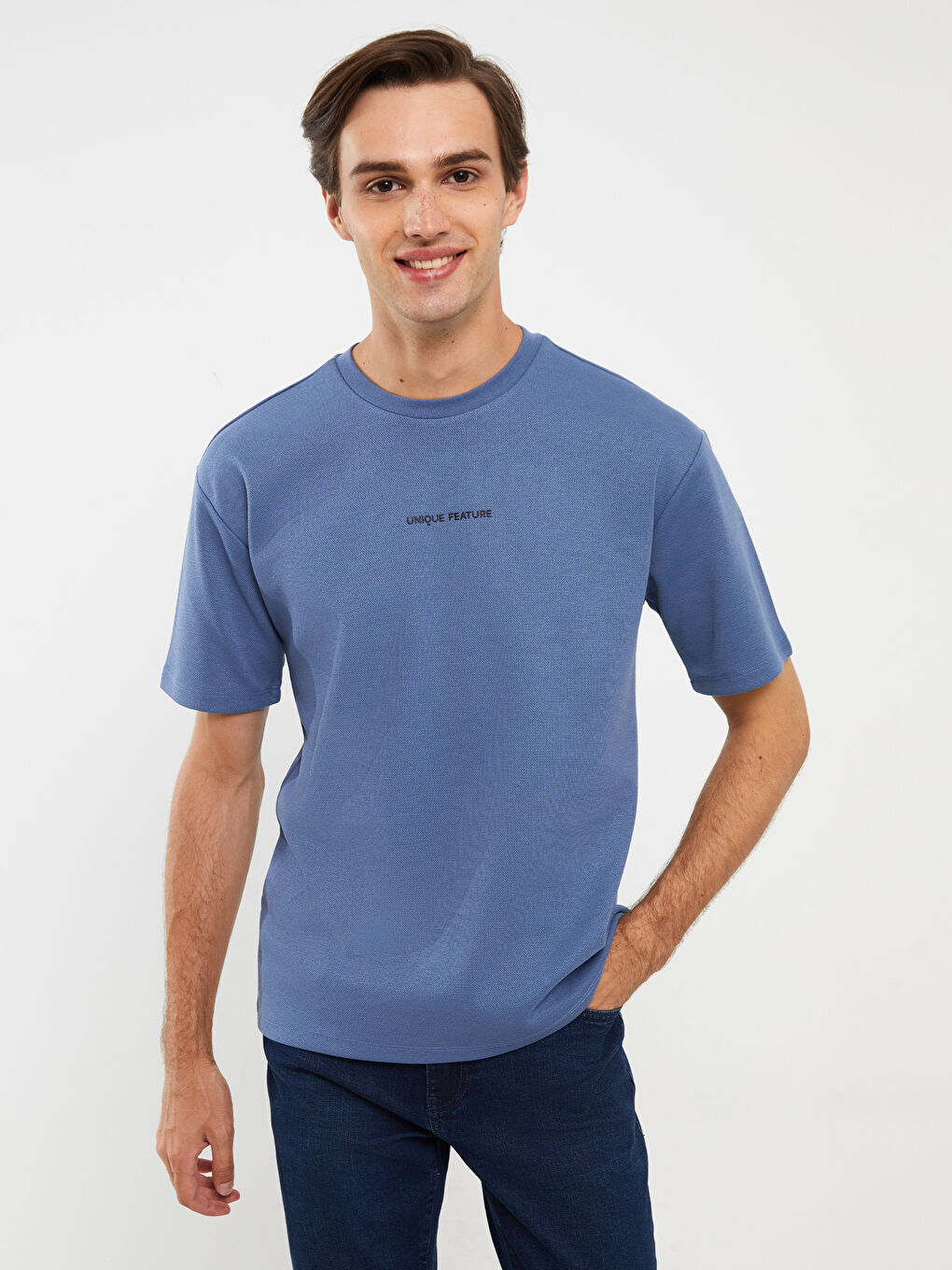 İndigo Bisiklet Yaka Kısa Kollu Baskılı Erkek Tişört